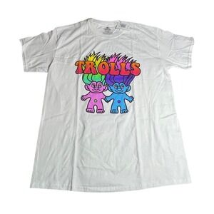 Good Luck Trolls Graphic T Shirt White Large Tee